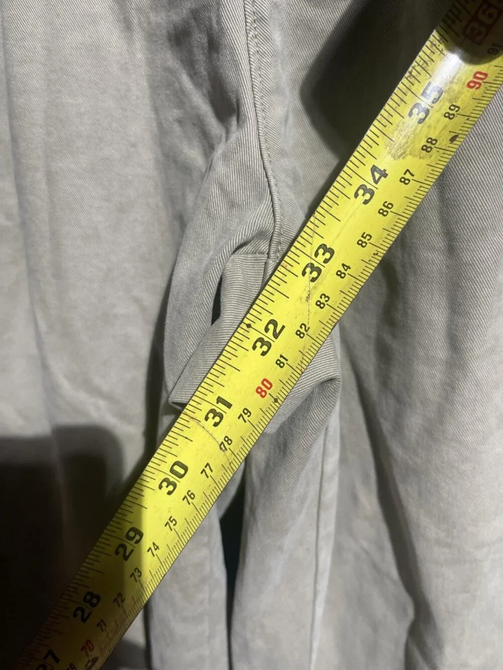Banana Republic Martin Pants Mens 33x34 Beige Chino Flat Front Straight Leg